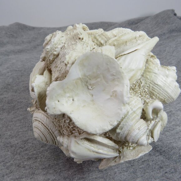 Faux Sea Shell Ball - Orb - Round Coastal Decoration 13" round - Picture 9 of 10